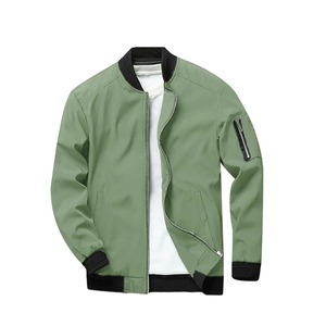 New Arrival Wholesale Custom Fashion Men's Zipper up Casual <b>Light</b> Weight Flight Bomber <b>Jackets</b> - Product Image 5