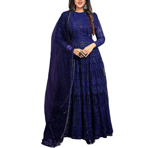Shalwar Kameez traditionnel pour femmes robe de soirée ethnique avec décoration en dentelle de diamant pour les célébrations de l'Aïd en Inde Pakistan - Product Image 2