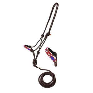 CHALLENGER Beaded Noseband Horse Halter Nylon Trenzado Cuerda Halters - Product Image 1