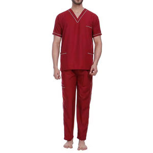 Alta calidad de moda sólido Unisex fácil cuidado uniformes Scrub traje enfermera Hospital Scrubs uniformes conjuntos precio razonable - Product Image 1