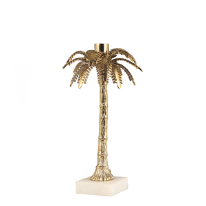 Portavelas de hoja de palmera de metal, soporte de Pilar, Calidad única - Product Image 4