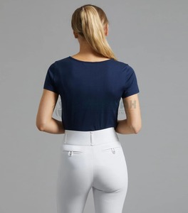 Camiseta de Equitación Ligera para Mujer, Tejido Elástico Cómodo, Absorbe la Humedad, Ropa de Montar Personalizada - Product Image 3