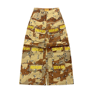 Custom Multiple Pockets Y2k Camo Cargo Pants Men Digital Printing Oversize Baggy Straight Leg Camo Sweatpants - Product Image 3