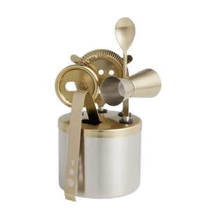 Gold Finished Stainless Steel Martini Mixer Cocktail Shaker Vintage Cocktail Shaker Bar Tool Set Wine Shaker Mixing Tool - Product Image 3