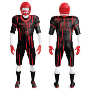 Camiseta de fútbol americano para jóvenes hecha a medida OEM, conjuntos impresos por sublimación con nombre de equipo completamente personalizados - Product Image 1