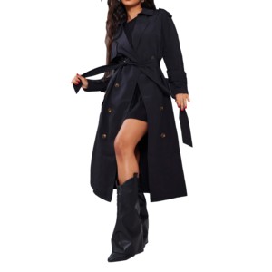 Gabardina informal de cuero genuino para mujer, moda de invierno 2024, transpirable, impermeable, a prueba de viento, acolchado, peso personalizado - Product Image 1