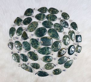 Ocean Jasper Cabochon Pendentif Lunette Faite À La Main Réglage Bijoux pour La Vente En Gros et Au Détail - Product Image 4