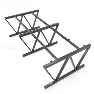 BFVB012-VBamboo 4-Piece Cluster <b>Workstation</b> 240x120cm Luxury Minimalist Contemporary Design L Melamine <b>Desk</b> Assembly Required - Product Image 4