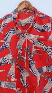 Pijama Estampado Gato, Pj's Algodón Puro, Conjunto de Pijama, Algodón Indio, Ropa de Noche, Traje de Noche Algodón Suave-Regalo para ella - Product Image 4