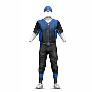 ชุดกีฬาเบสบอลสีตามสั่ง ผลิตตามแบบที่ต้องการ เนื้อผ้าโพลีเอสเตอร์ 100% น้ำหนักเบา ทนทาน ระบายอากาศได้ดี แห้งเร็ว สำหรับผู้ใหญ่ 男女兼用 - Product Image 1