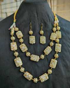 Collar de moda de fábrica Beeds antiguos mala Declaración Cadena de hebra de aleación de zinc para cuentas de aniversario para Aniversario de compromiso - Product Image 2