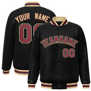 Chaqueta cortavientos con letras Vintage para hombre, chaqueta de invierno de talla grande con revestimiento personalizado, chaquetas largas teñidas lisas de calle al por mayor - Product Image 1