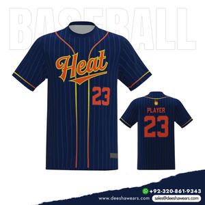 Jersey de Béisbol con Cuello Redondo, Diseño Personalizado, Uniforme de Equipo, Absorbe la Humedad, Anti-UV, Transpirable, Secado Rápido, Antibacteriano, Deportivo - Product Image 4