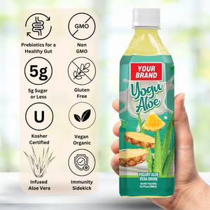 500ml Piña Yogur Aloe Vera Juice Drink Fabricante de Vietnam-Muestra gratis y Etiqueta Privada, al mejor precio al por mayor - Product Image 3