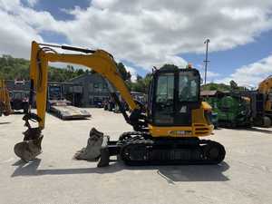 Excavatrice sur chenilles compacte JCB 86C-2, moteur Kohler, système Bosch Rexroth, 8,6 tonnes, haute efficacité, dotée d'une pompe à moteur, d'une boîte de vitesses - Product Image 5