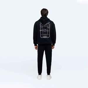 เสื้อสวมหัวแบบมีฮู้ดแบบบางใส่ได้ทั้งชายและหญิงเสื้อสเวตเตอร์แบบสวมหัวไหล่ตกพิมพ์ลายกราฟิกแบบกำหนดเอง - Product Image 6