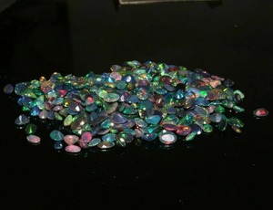 Natural Ethiopian Welo Fire Black <b>Opal</b> Faceted Oval Loose Gemstone-Third Party Appraised for Jewelry Making Mehrajudin Gems - Product Image 4