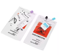 Sac PE à fermeture éclair kangourou Biohazard avec plastique PE de poche Doc étanche à l'humidité pour Kit de test ART dans l'industrie médicale Made Vietnam