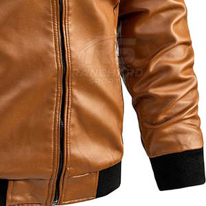Blouson aviateur en cuir léger, confortable pour tous les jours, blouson aviateur en cuir de qualité supérieure, style classique tendance - Product Image 6
