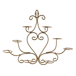 Soporte de luz de té de metal de pared con iluminación elegante votiva de vidrio para cualquier habitación rústica - Product Image 2