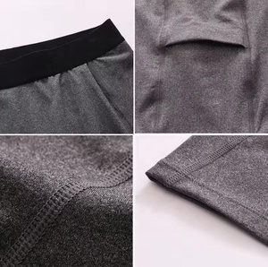 กางเกงรัดรูปขาสั้นสำหรับผู้ชายชุดออกกำลังกายกางเกงออกกำลังกาย15% สแปนเด็กซ์ทำจากโพลีเอสเตอร์85% โลโก้ได้ตามต้องการ - Product Image 6