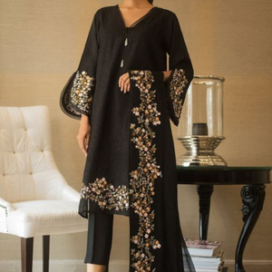 NEWLY---ELEGANT เย็บปักถักร้อยบน KURTA,กางเกงและชุด DUPATTA ประดับลูกปัดคริสตัลหรูหรา DABKA WORK For Party-WEAR @ 2022 - Product Image 1