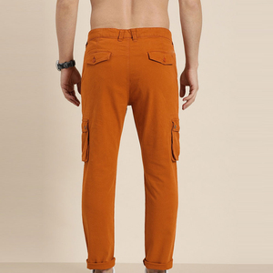 Pantalons cargo légers ajustés pour hommes, dernier design, logo personnalisé, décontractés, pour l'entraînement, streetwear, multi-poches, joggers 100% coton - Product Image 2