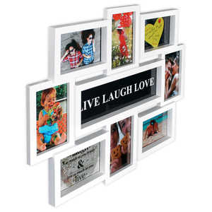 Marco de Fotos Live-Laugh-Love, Diseño de Placa Elegante para Exhibir los Momentos de la Vida - Product Image 1