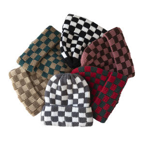 Bonnet d'hiver unisexe en gros, imprimé intégral, logo personnalisé, bonnet en acrylique tricoté à revers, bonnets beanie 2025 - Product Image 1