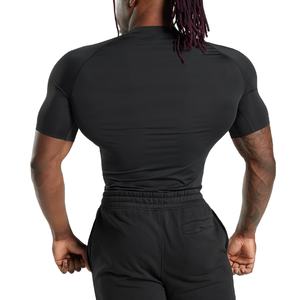 เสื้อยืดออกกำลังกายแขนสั้นผู้ชายผ้าโพลีเอสเตอร์สแปนเด็กซ์อีลาสเทนแห้งเร็ว - Product Image 2