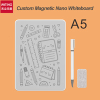 Tableau d'écriture magnétique portable avec stylo et gomme, format A5, alimenté par piles, bloc-notes sans papier personnalisable pour le bureau/l'école/les enseignants