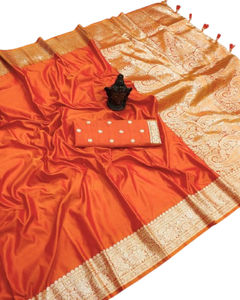 Saris en coton Sungudi avec une magnifique bordure en zari, imprimé à carreaux, décontracté et pour les fêtes, pur coton provenant d'un fabricant indien - Product Image 1
