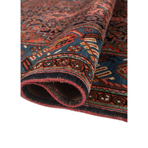 Alfombra Kiaan Grande de Lana Anudada a Mano, Rectangular, con Medallón Abstracto Rojo Naranja para el Hogar - Paem-317, para Entrada, Pasillo, Sala de Estar - Product Image 2