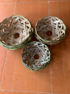 Natural Woven Bamboo <b>Trivet</b> Table Protector, Environmentally Friendly, Easy to Use Pot Coasters and Hot Plates - Product Image 3