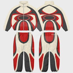 Newest Design 100% Nylon Tracksuit <strong>Custom</strong> Logo <strong>Sublimation</strong> Printing Oversized Two Piece <strong>Jacket</strong> and Trouser Windbreaker Tracksuit - Product Image 6