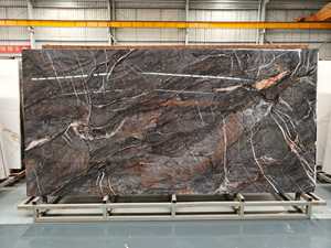 Venice Brown, Pietra Sinterizzata Moderna e Semplice, Rivestimento Continuo Lucido per Sfondo TV, Piano <span class=keywords><strong>di</strong></span> Lavoro e Parete, Pietra Artificiale - Product Image 4