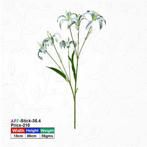 Flor Artificial de Lirio Azul Claro, Ramo AFF de 35.4 cm - Product Image 1