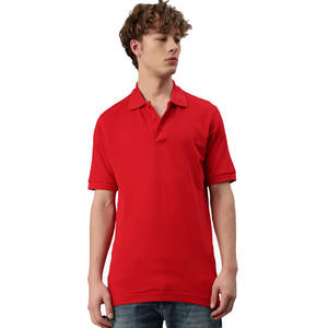 Camiseta de Golf Casual para Hombre con Logotipo de Último Diseño Rojo, Camisetas Polo Personalizadas con Estampado para Hombre - Product Image 1