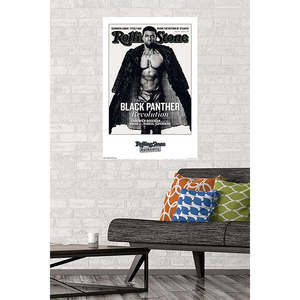 Affiche Rolling Stone de Chadwick Boseman avec un design moderne Black Panther pour la décoration murale - Product Image 1