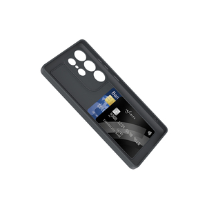 Coque en silicone EFFX Vitra rose pour Samsung Galaxy S25 Ultra avec protection de l'appareil photo et fente pour cartes, design givré - Product Image 4