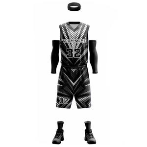 Maillot de basket-ball en polyester vierge respirant à séchage rapide pour hommes uniformes avec logo personnalisé uniforme de basket-ball par sublimation - Product Image 5