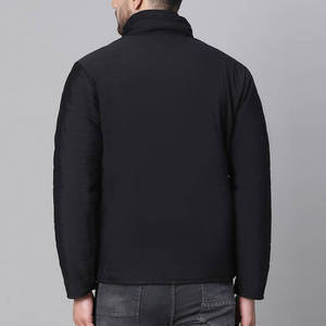 <b>Mens</b> <b>Waterproof</b> Zipper Bomber <b>Jacket</b> with Cotton Filling Stylish <b>Lightweight</b> Winter Outerwear Casual Fashion Wear - Product Image 5