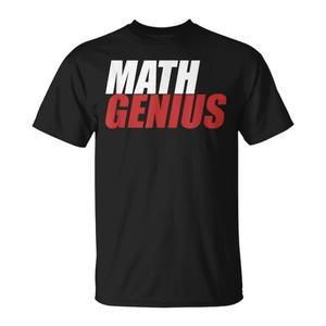 เสื้อยืด Math Genius สีดำ สำหรับผู้ใหญ่ คอกลม แขนสั้น เสื้อเชิ้ตโปรโมชั่น - Product Image 1