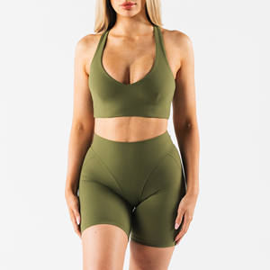 ชุดบราเล่นกีฬาฟิตเนสเล่นกีฬาสนับสนุนสูงของผู้หญิงบราโยคะที่มีคุณสมบัติระบายอากาศได้ดีดีไซน์ทันสมัยเรียบง่ายและเป็นมิตรต่อสิ่งแวดล้อม - Product Image 4