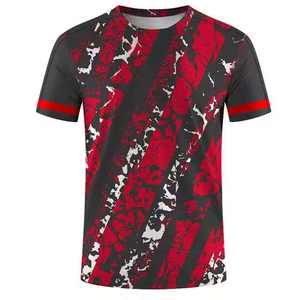 เสื้อยืดผู้ชายแบบถักสไตล์สปอร์ตพิมพ์ลายซับลิเมชั่นสีสันตามสั่ง แขนสั้น สไตล์ฤดูร้อนรุ่นล่าสุด - Product Image 3