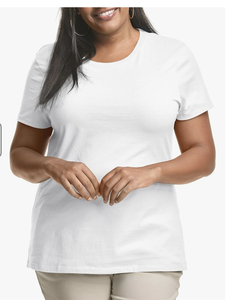 Bangladesh Custom Logo Women Plus Size Short Sleeve Crew Neck Tee New Arrival Factory Wholesale Summer Casual Tee Shirts - Product Image 1