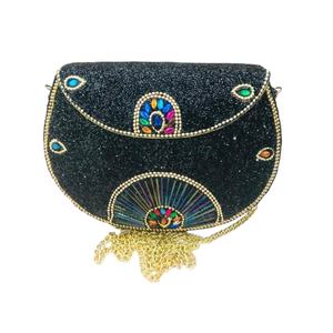 Sac en mosaïque à la mode pour femmes fait à la main avec éclats et fermeture ouverte en métal pour les soirées au prix de gros - Product Image 1