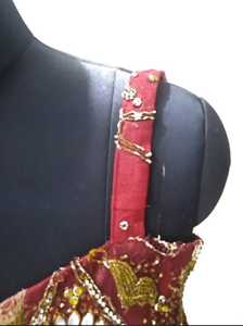 Gold Embroidered Boho Maxi Dress Hand Beaded Evening Kaftan Sequined <b>Back</b> Amazing Bohemian Embellished Maxi Dress Button - Product Image 2