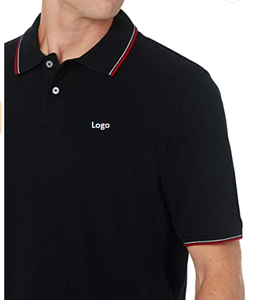 เสื้อโปโลมีกระดุมสองเม็ดสำหรับผู้ชาย,เสื้อโปโลคอตตอนทรงพอดีตัวสีดำเสื้อโปโลมีกระดุมสองชั้นสำหรับผู้หญิงแนวคลาสสิก - Product Image 4