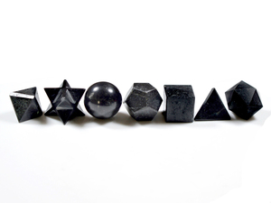 7 Uds. De turmalina negra Natural, sólidos platónicos, juego de geometría curativa geométrica sagrada, Kit de esfera de cristal para principiantes, cubo Merkaba Lot - Product Image 2